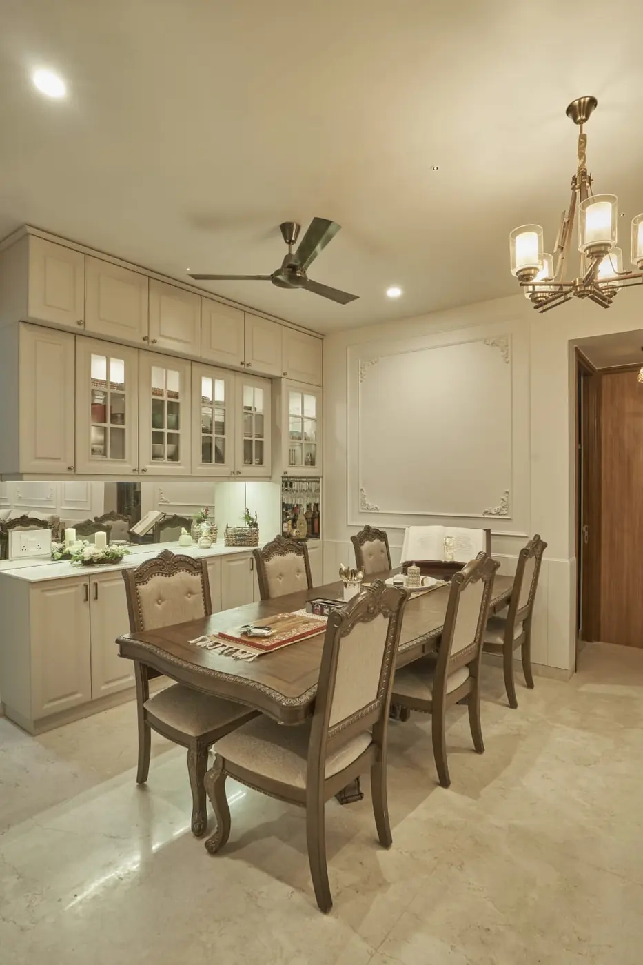 Dining room with modular crockery units, Kalyani Nagar, Pune