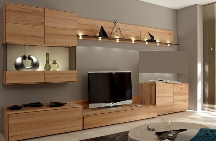 flat-front-modern-wood-media-center-with-wall-unit